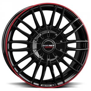 BORBET CW3 Black Glossy Red Ring 7.5x18 5/130 ET53 B78.1 | Alk. 389,05 €