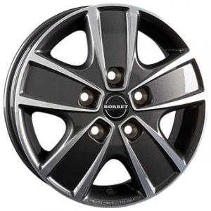 BORBET CWG Anthracite Dark Polished 6x16 5/118 ET68 B71.1