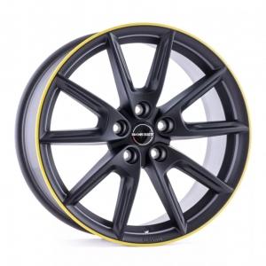 BORBET LX18 Black Matt Rim Yellow 8x18 5/112 ET44 B57.1 | Alk. 239,71 €