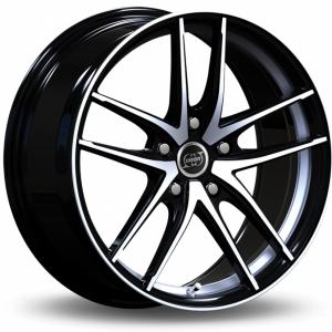 INFINY Toxic Shiny Black Machined Face 8x18 5/112 ET42 B73.1