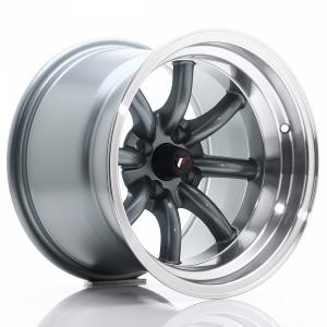 Japan Racing JR19 Gun Metal Machined LIP 8x16 4/100 ET0 B73.1 | Alk. 217,00 €