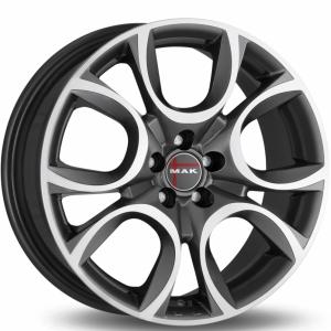 MAK Torino Gunmetal Machined Face 6x15 4/100 ET43 B56.6 | Alk. 221,96 €