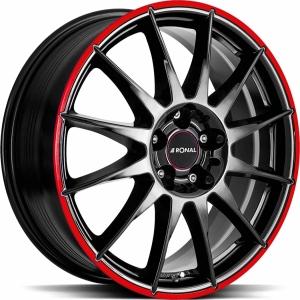 RONAL R54 MCR Jet Black Red Rim 7x17 5/112 ET45 B76 | Alk. 320,03 €