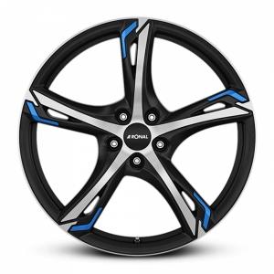 RONAL R62 Blue Jet Black Matt front cut 7.5x18 5/112 ET51 B76 | Alk. 313,72 €