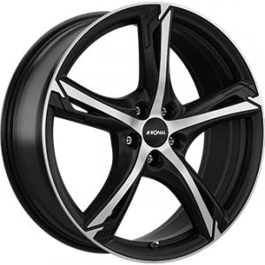 RONAL R62 Dull Black  Polished 7.5x18 5/114 ET40 B82