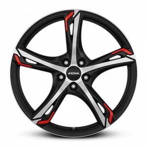 RONAL R62 Red Jet Black Matt front cut 7.5x18 5/112 ET51 B76 | Alk. 340,11 €