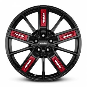 RONAL R67 Red Left Jet Black 8x18 5/112 ET30 B66.6 | Alk. 320,03 €