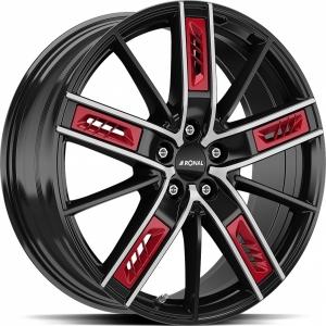 RONAL R67 Red Right Jet Black front cut 8x18 5/112 ET30 B66.6 | Alk. 319,92 €