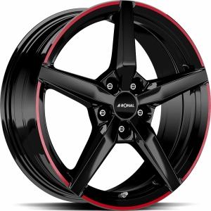 RONAL R69 MCR Jet Black Red rim 7.5x17 5/112.0 ET52 B66.6 | Alk. 289,91 €